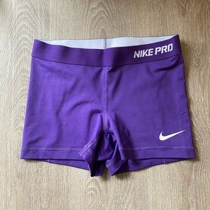 Nike pro spandex in purple size small